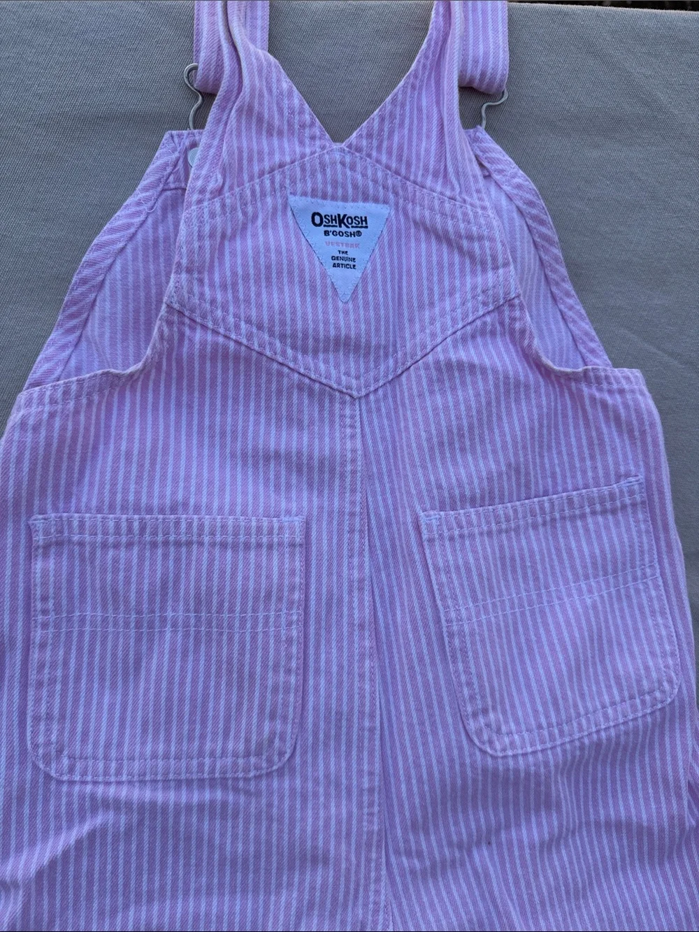 Pink & white stripe Oshkosh b’gosh Kids Overalls